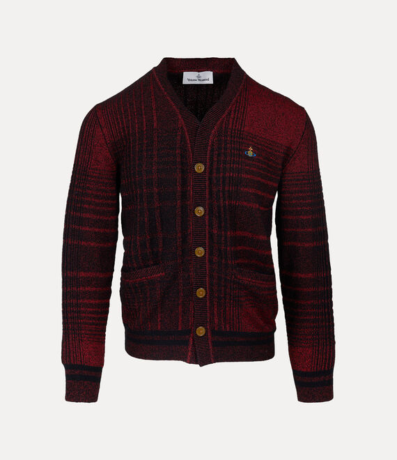 Vivienne Westwood Check Cardigan in BLACK/RED